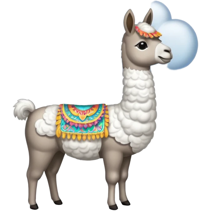 cloud patterned lama emoji