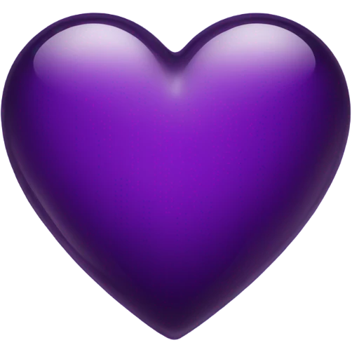 Shiny glass dark purple heart  emoji