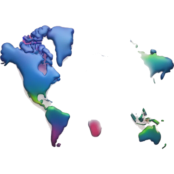 world with neon rainbow  emoji
