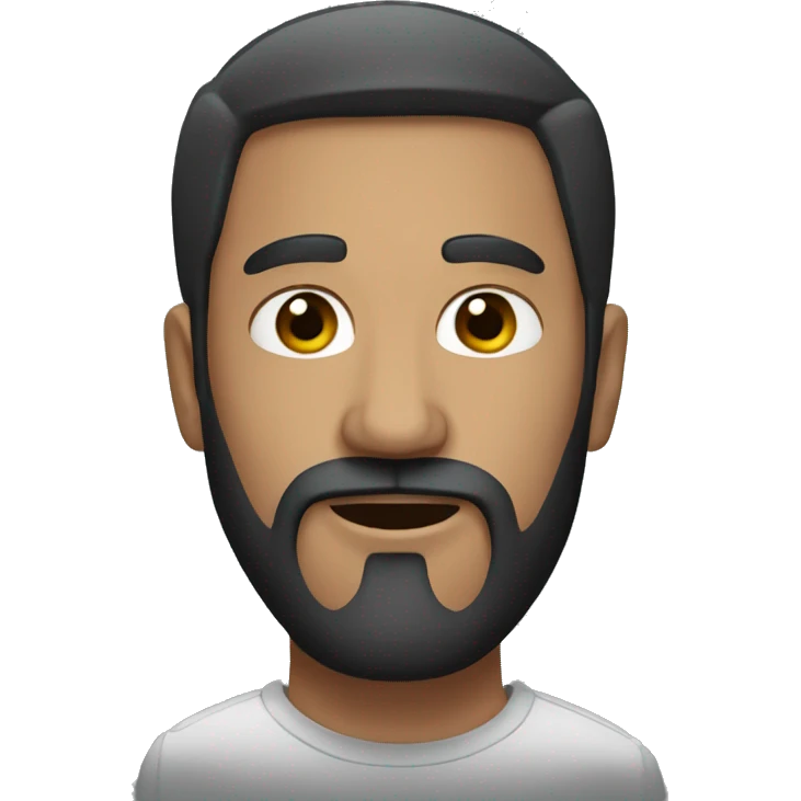 man with black short beard emoji