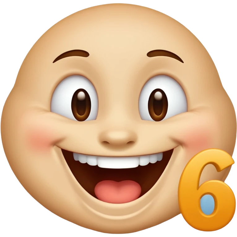 Laughing face with the number 100 emoji