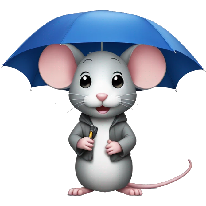 mouse wih umbrella emoji