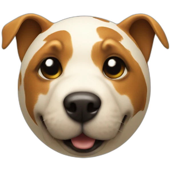 3d sphere with dog skin pattern texture emoji