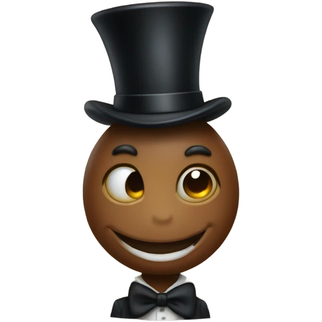 ant with a top hat emoji