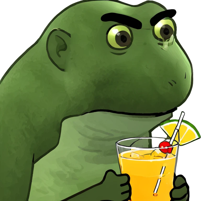 Monkey drinking a cocktail  emoji