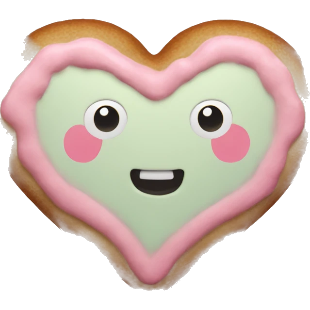 a pastel gingerbread heart  emoji