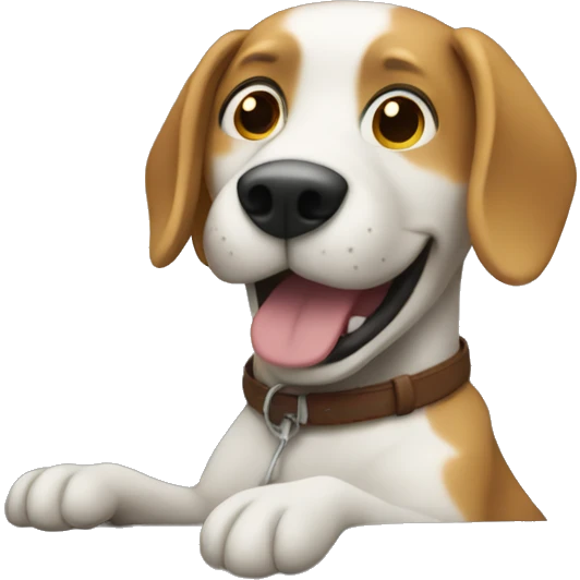 Dog riding in car emoji