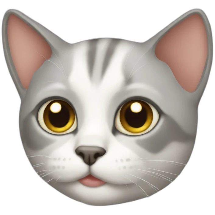 Shaved cat emoji