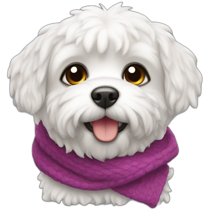 Bichón maltés bufanda emoji