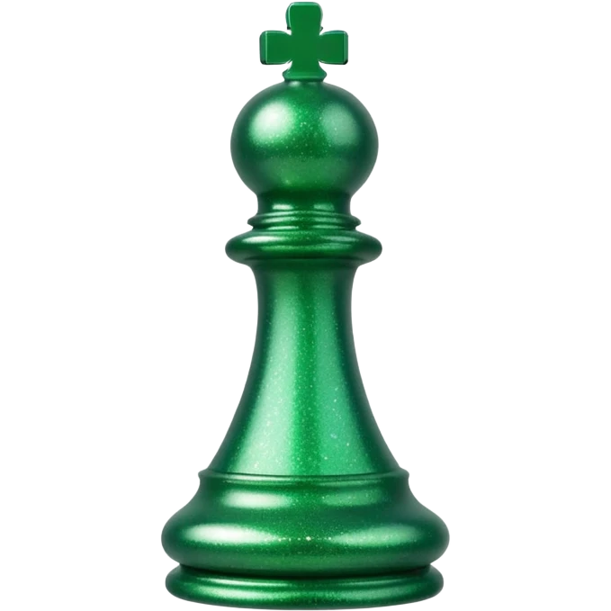 green glitter chess piece pawn emoji
