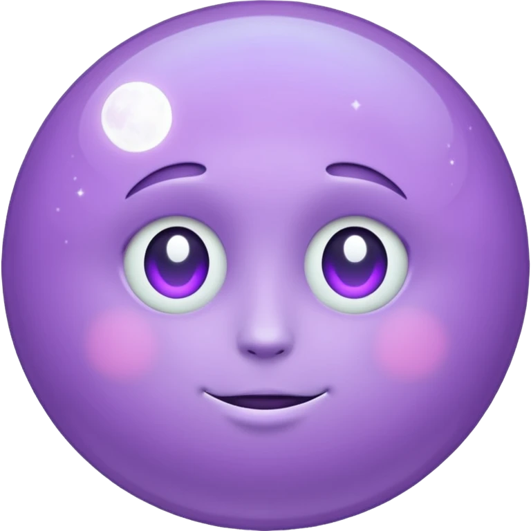realistic lilac moon emoji