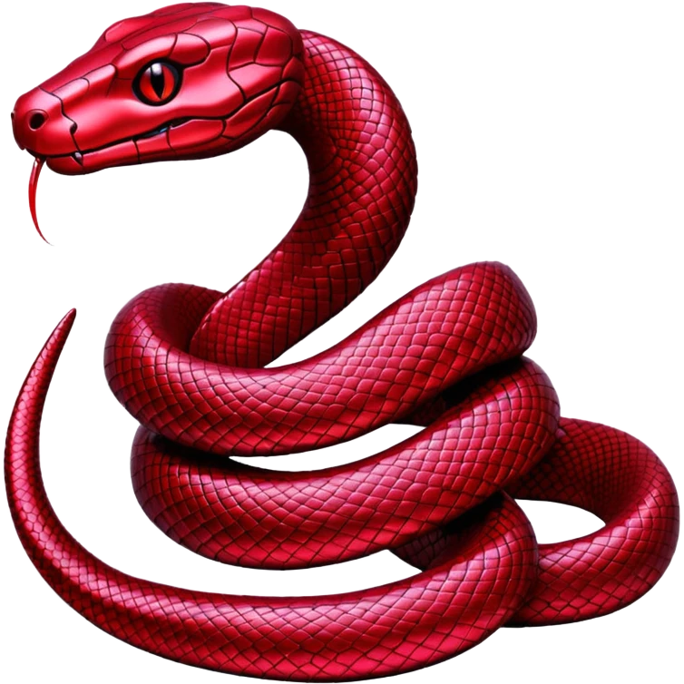 red glitter cyberpunk snake emoji