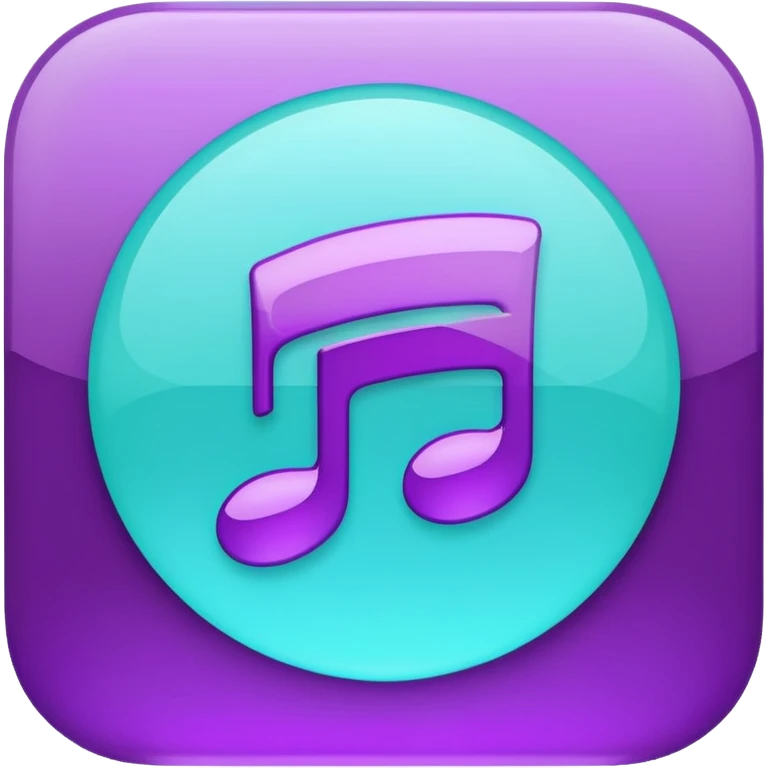 Purple and Cian Symbol Spotify app emoji