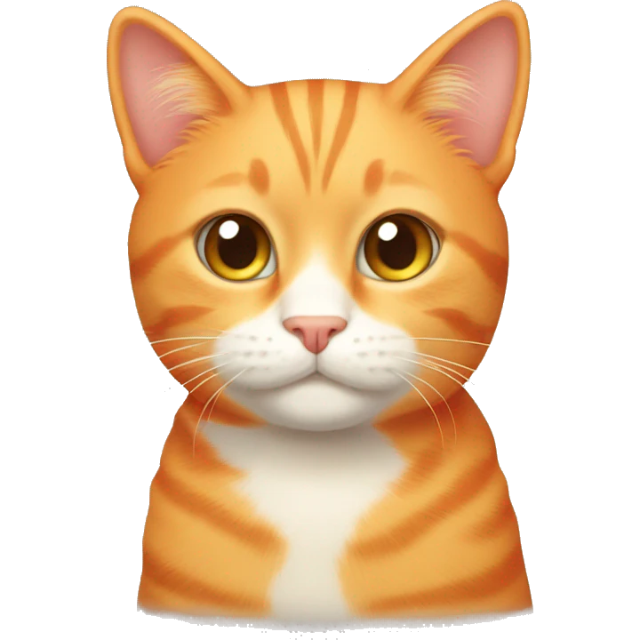Orange cat cute emoji