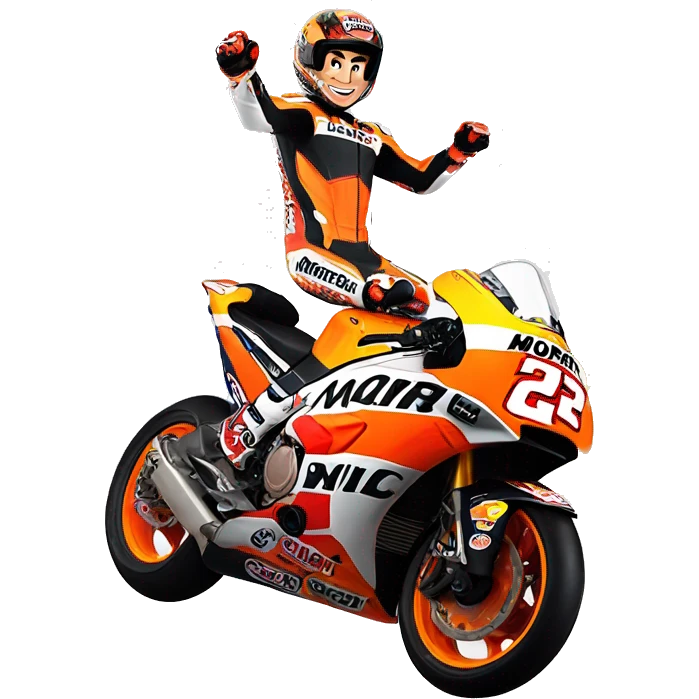 Marc marquez is flying emoji