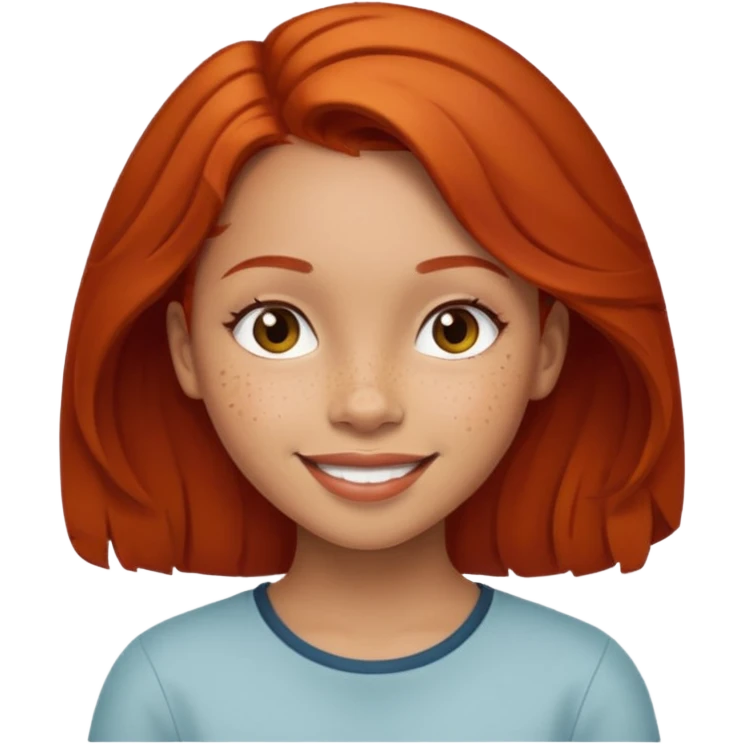 A lightskin redhead girl emoji