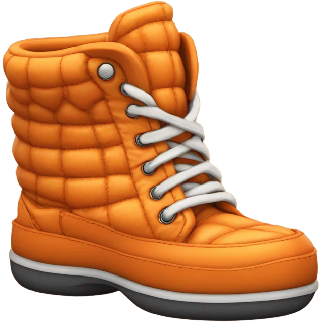 orange puffer shoe emoji