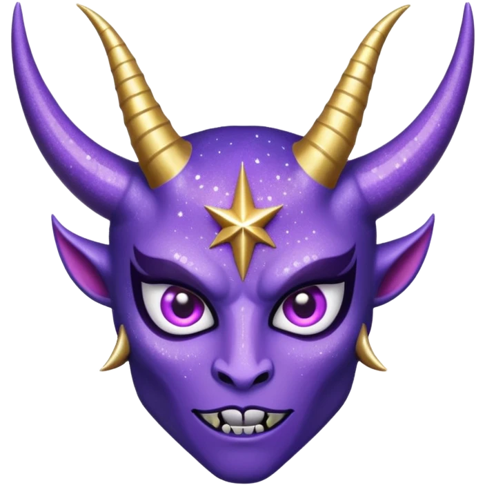 star demon purple glitter emoji