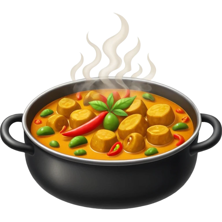 Hot vegan curry dish emoji