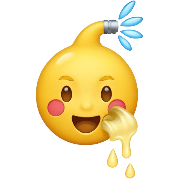 an emoji spitting emoji