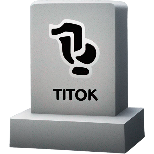 A tombstone with TikTok’s name on it emoji