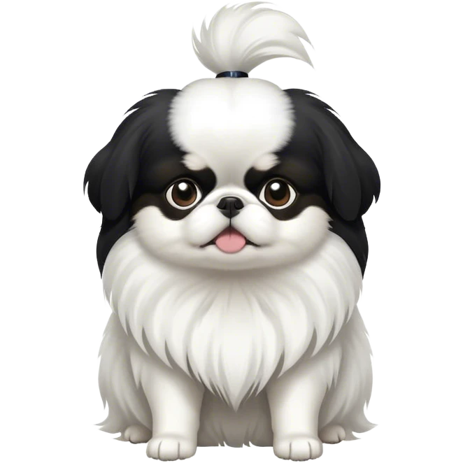 japanese chin black and white emoji