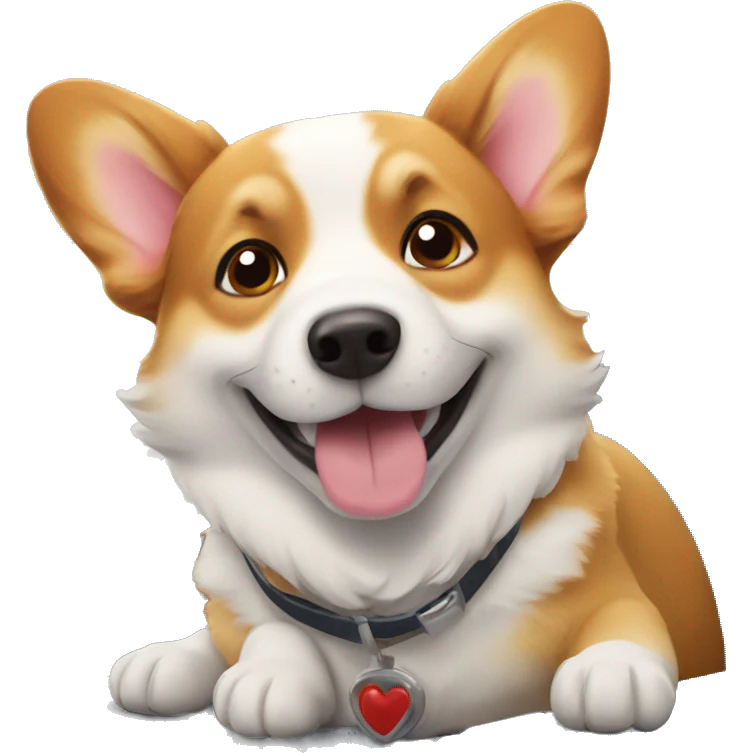Corgi on airplane emoji