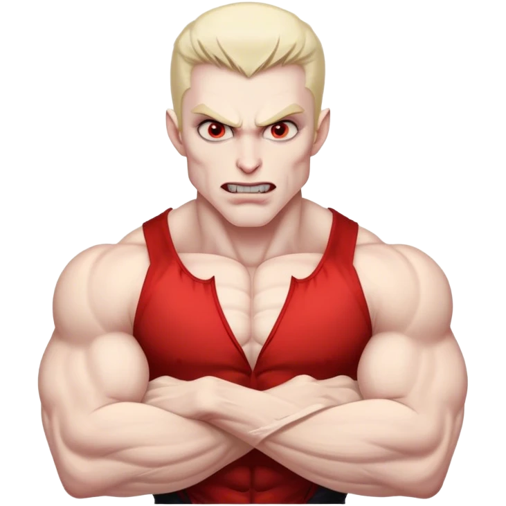 Super buff vampire with muscles emoji