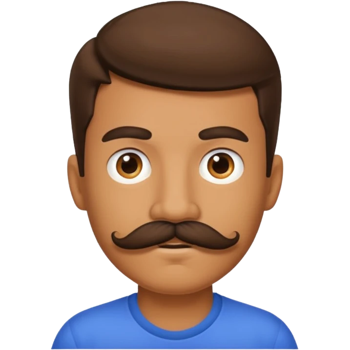 mustache boy,Big mustache. emoji