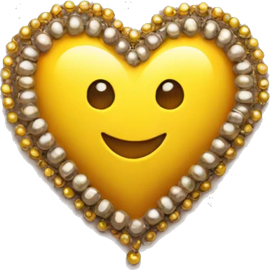 yellow heart with beads emoji