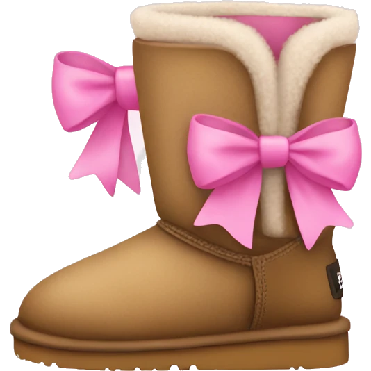 Uggs with pink bows emoji