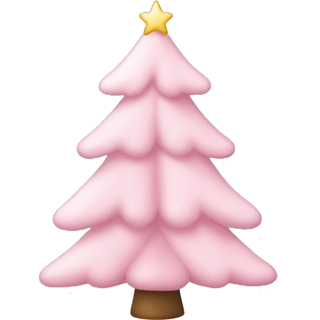 light pink Christmas tree emoji