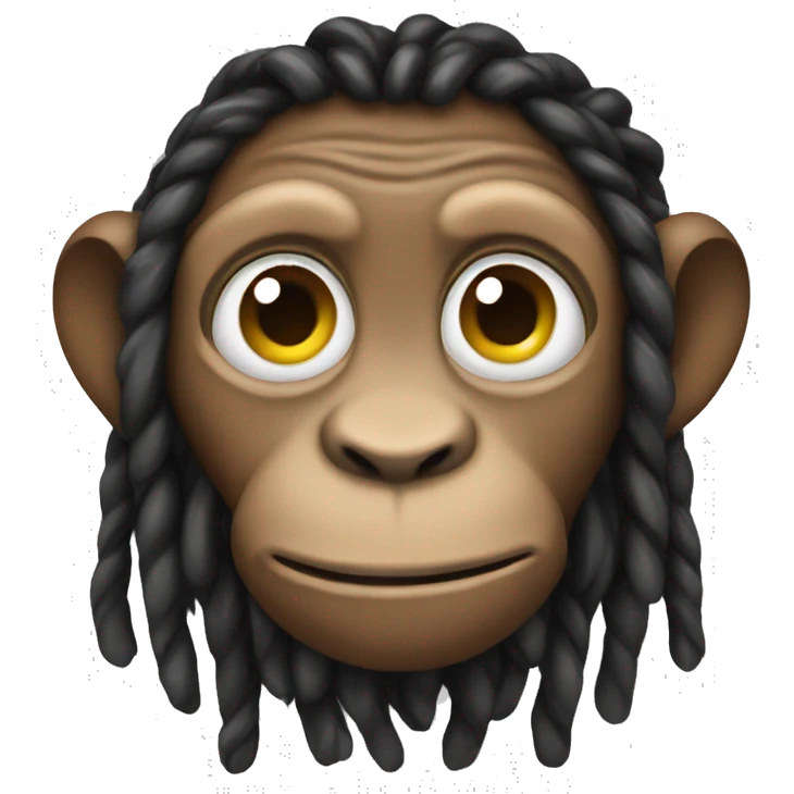 monkey with dreads emoji