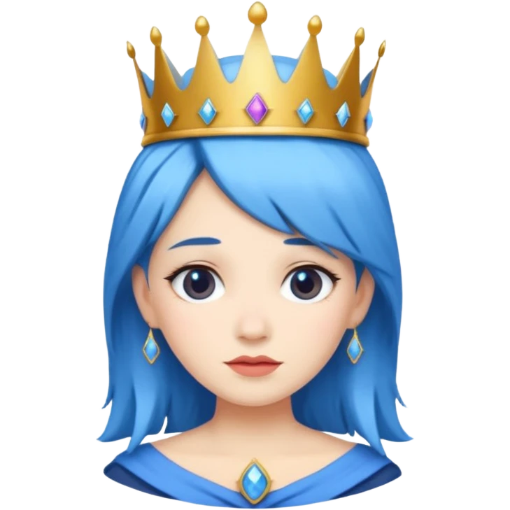 blue haired old princess emoji