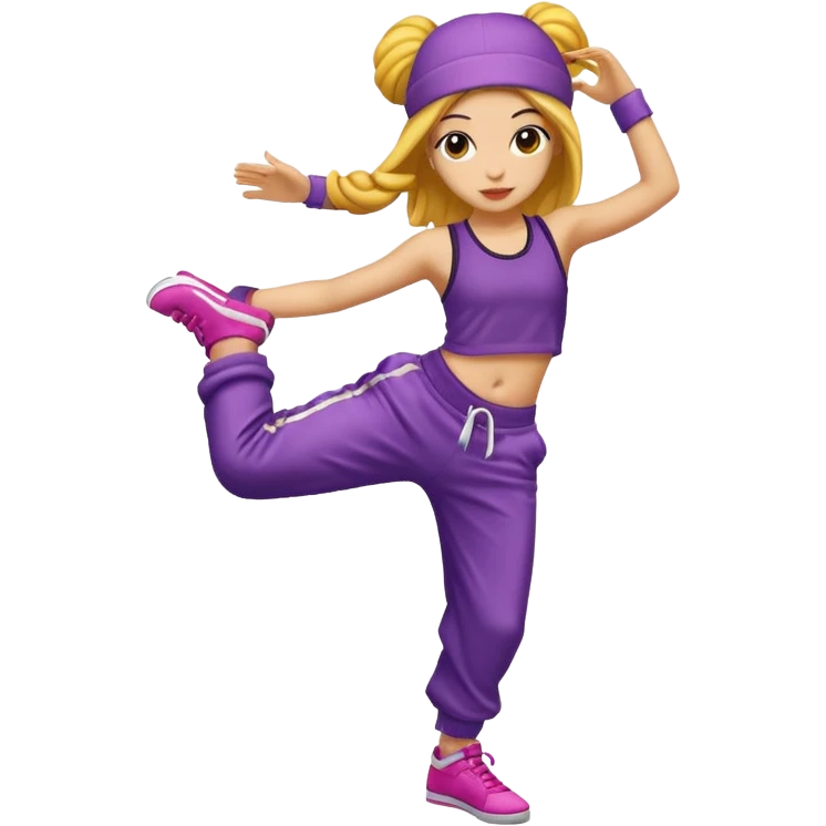 street dancer girl emoji