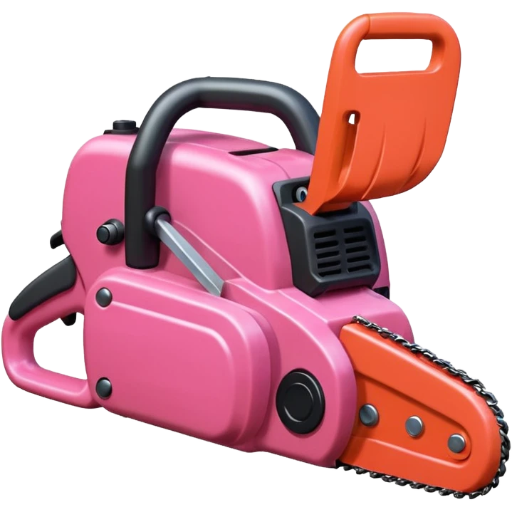 Pink chainsaw emoji
