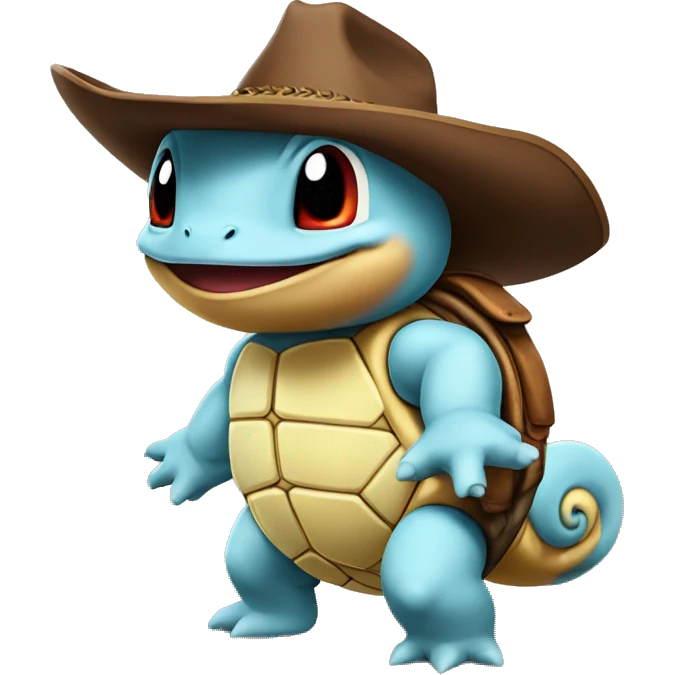 Squirtle as a cowboy emoji