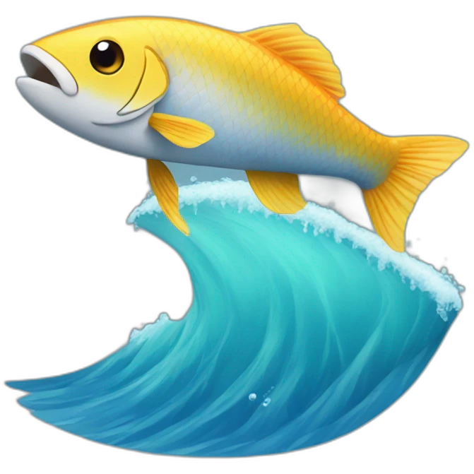 fish in wave emoji