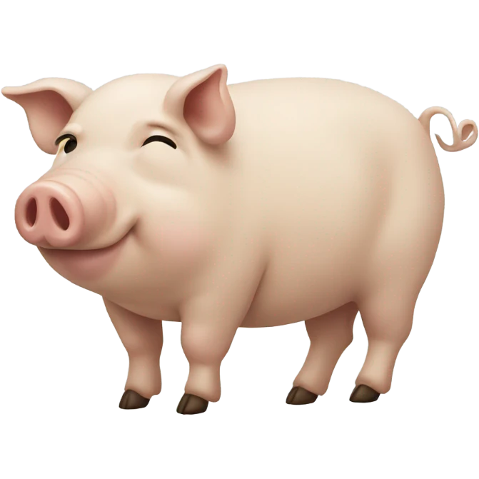 Beige pig emoji