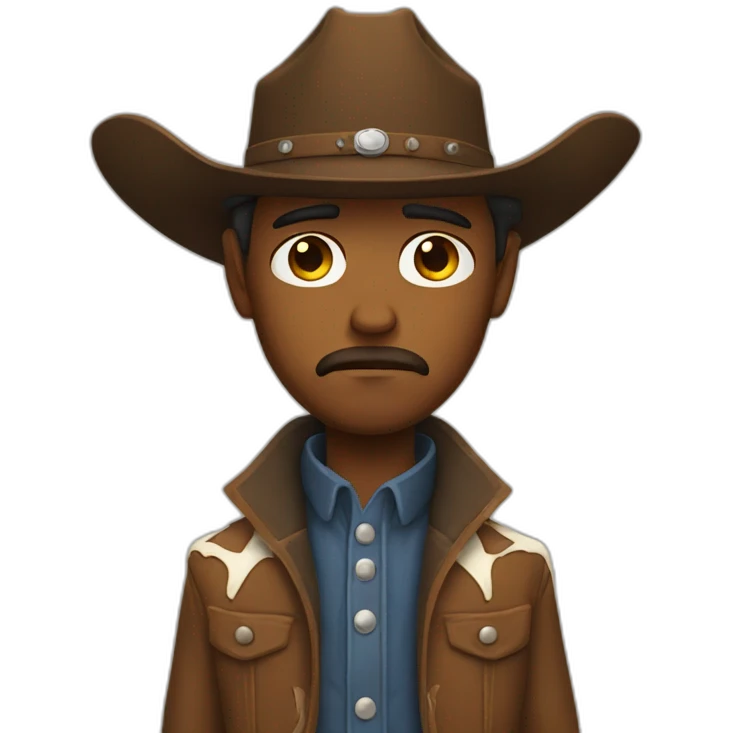 sad cowboy emoji