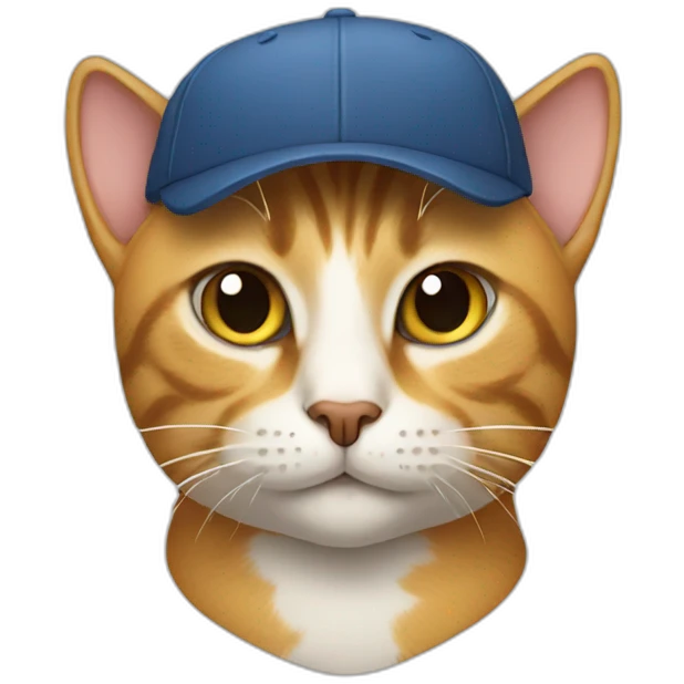 cat with a cap emoji
