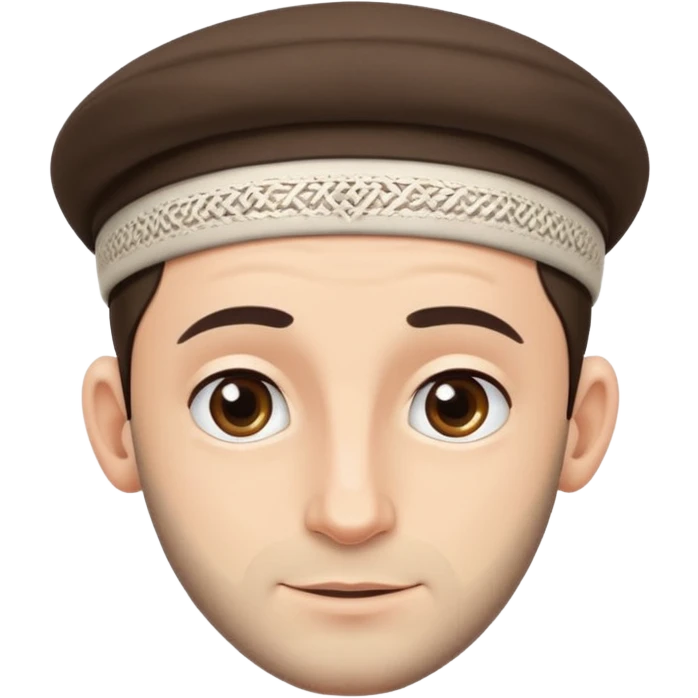 Jewish man with kippah and payot, friendly face, respectful and accurate, no exaggerated features emoji