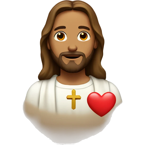 jesus with heart emoji