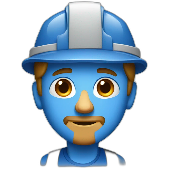blue collar worker emoji