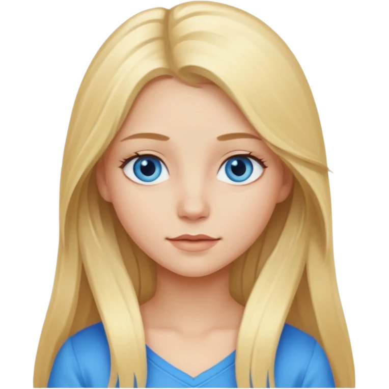 Blonde girl with long hair emoji