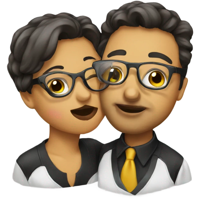 emoji glasses kiss emoji