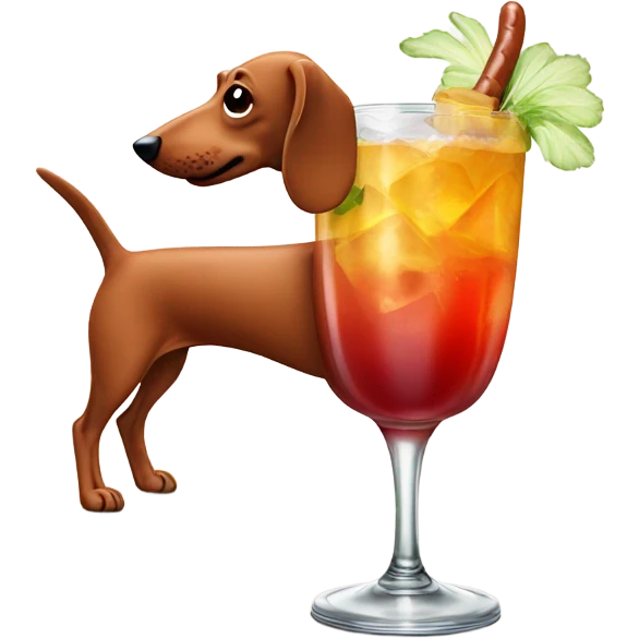 sausage dog cocktail emoji