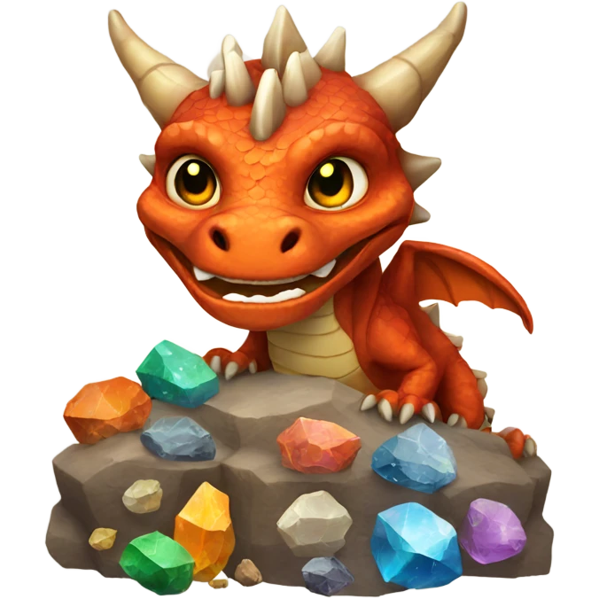 Dragon with minerals emoji