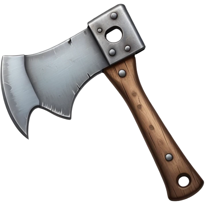 Rustic metal hatchet survival tool emoji