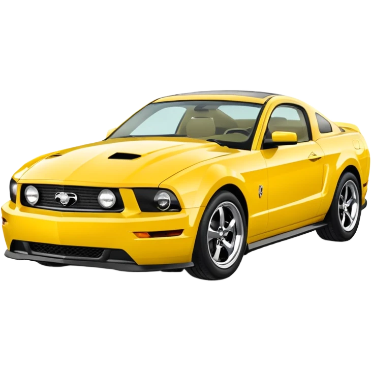 Create a mustang 309emoji in yellow colour  emoji